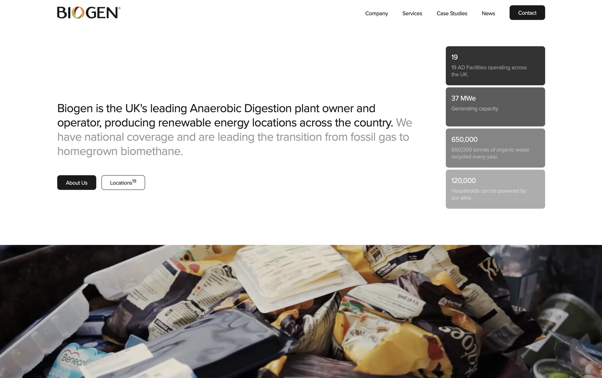 Biogen — WordPress project screenshot by Lewis Edward