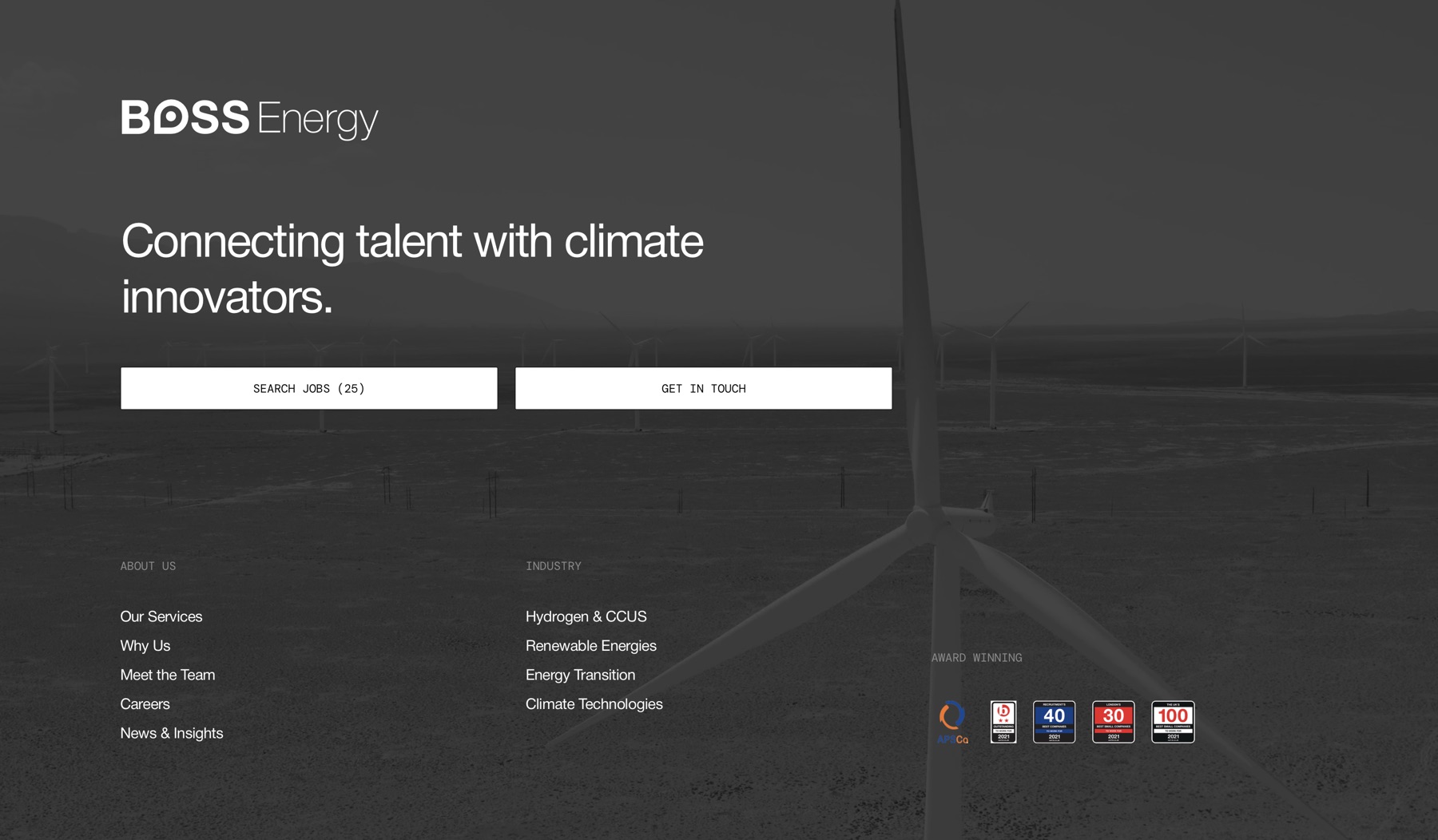 Footer with a colour treated video background