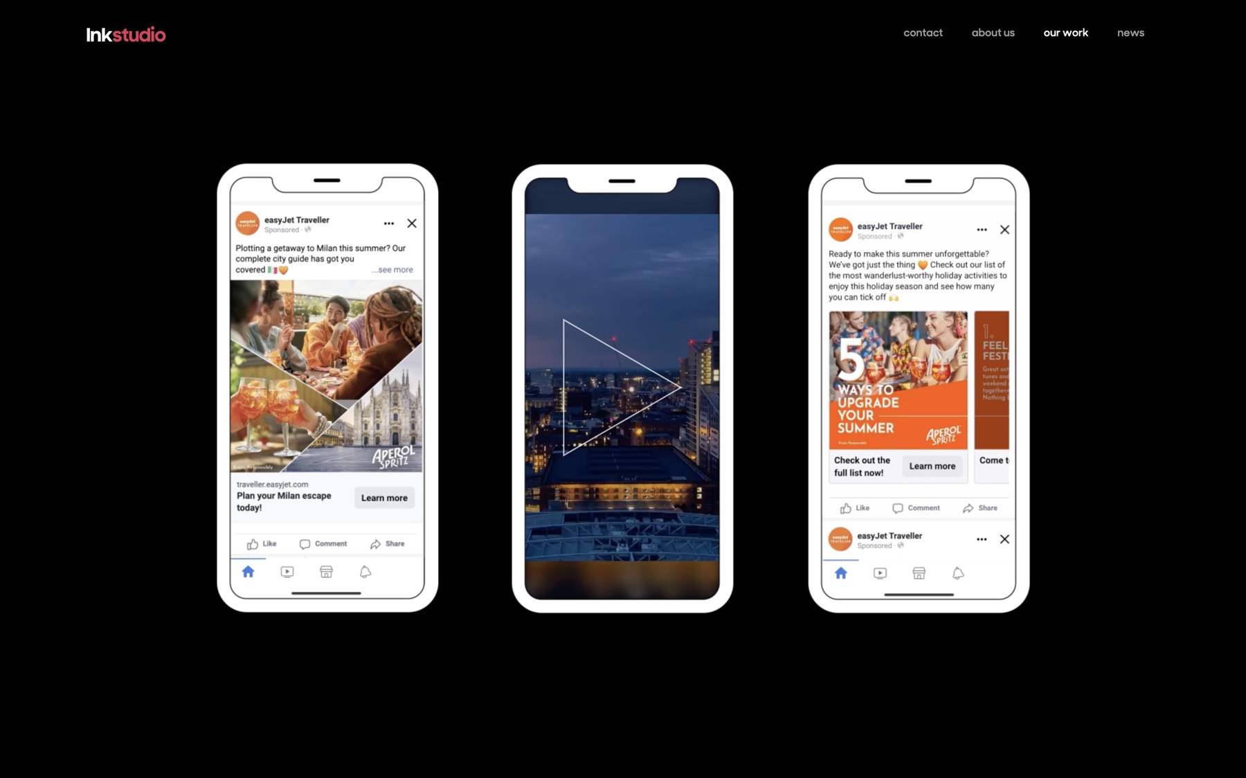 Embedded Vimeo videos in the portfolio projects