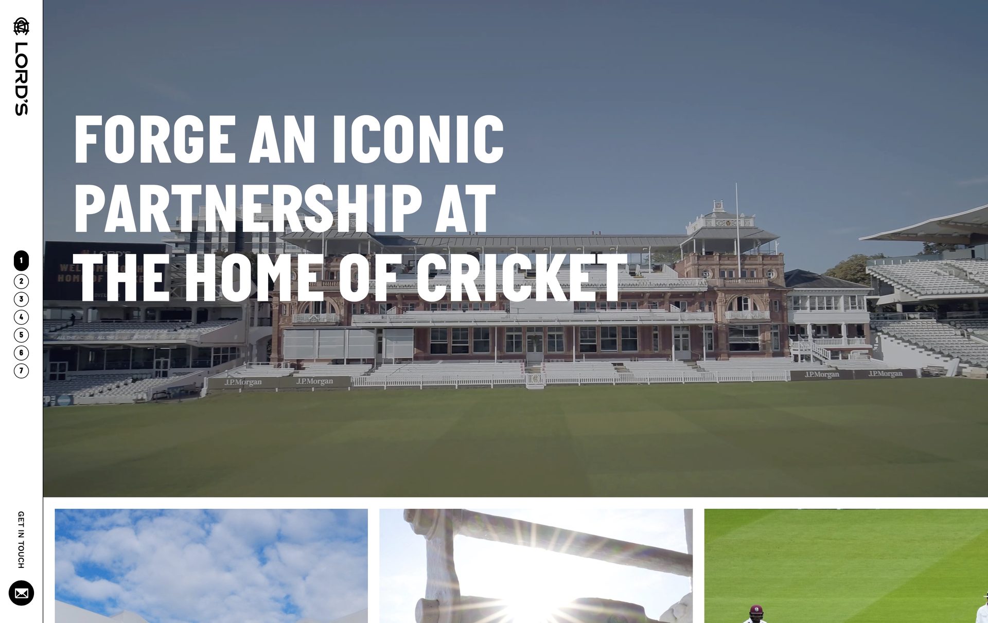 Content sections that glide over a fixed background image, creating a layered, editorial feel as you scroll.