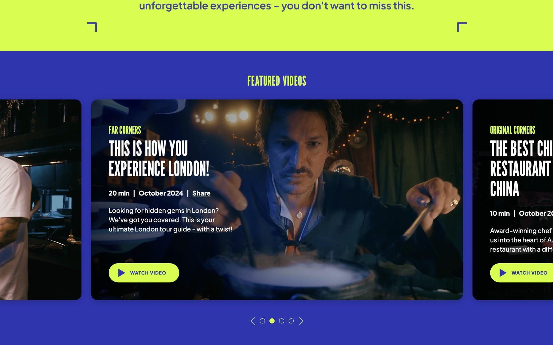 Video carousel slider with popup modal Youtube Videos
