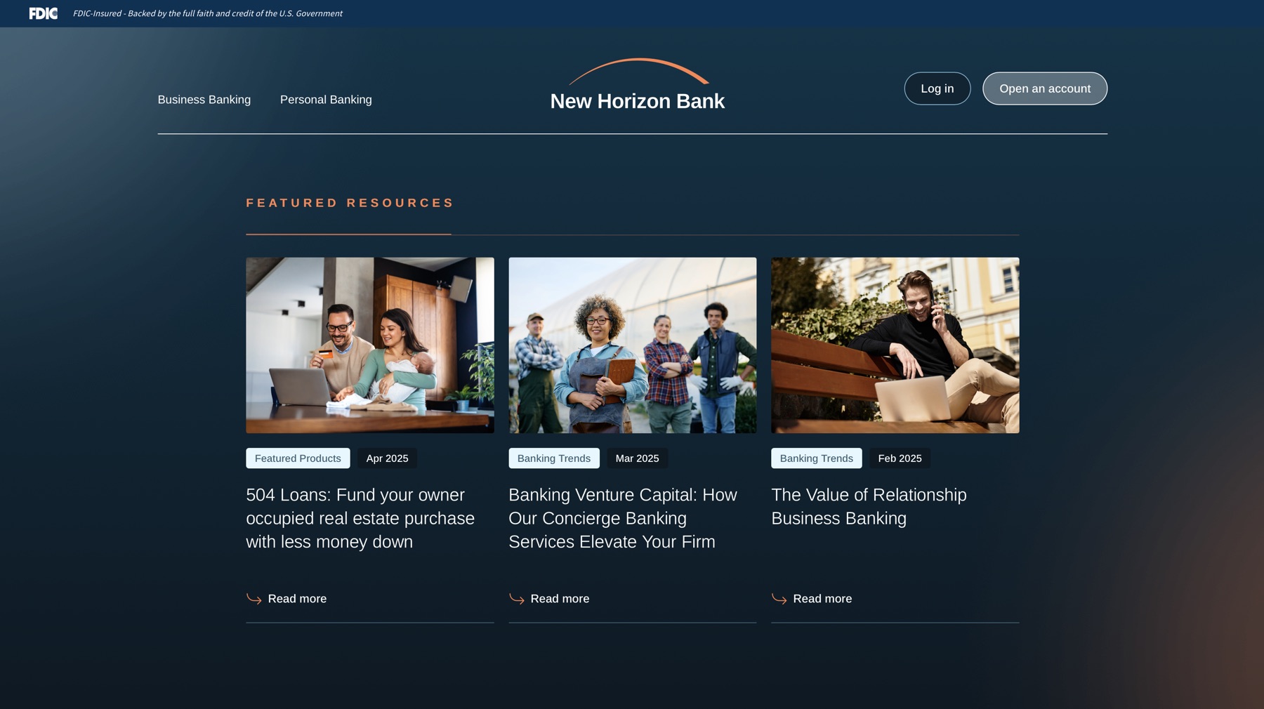 A news and resources hub where customers can explore updates, financial tips and community stories in one place.