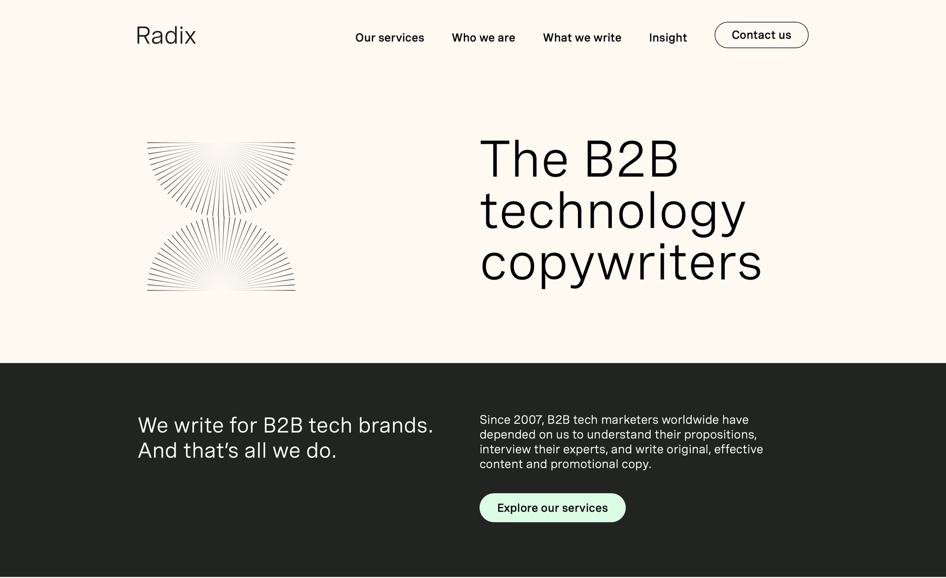 Radix Communications — WordPress project screenshot