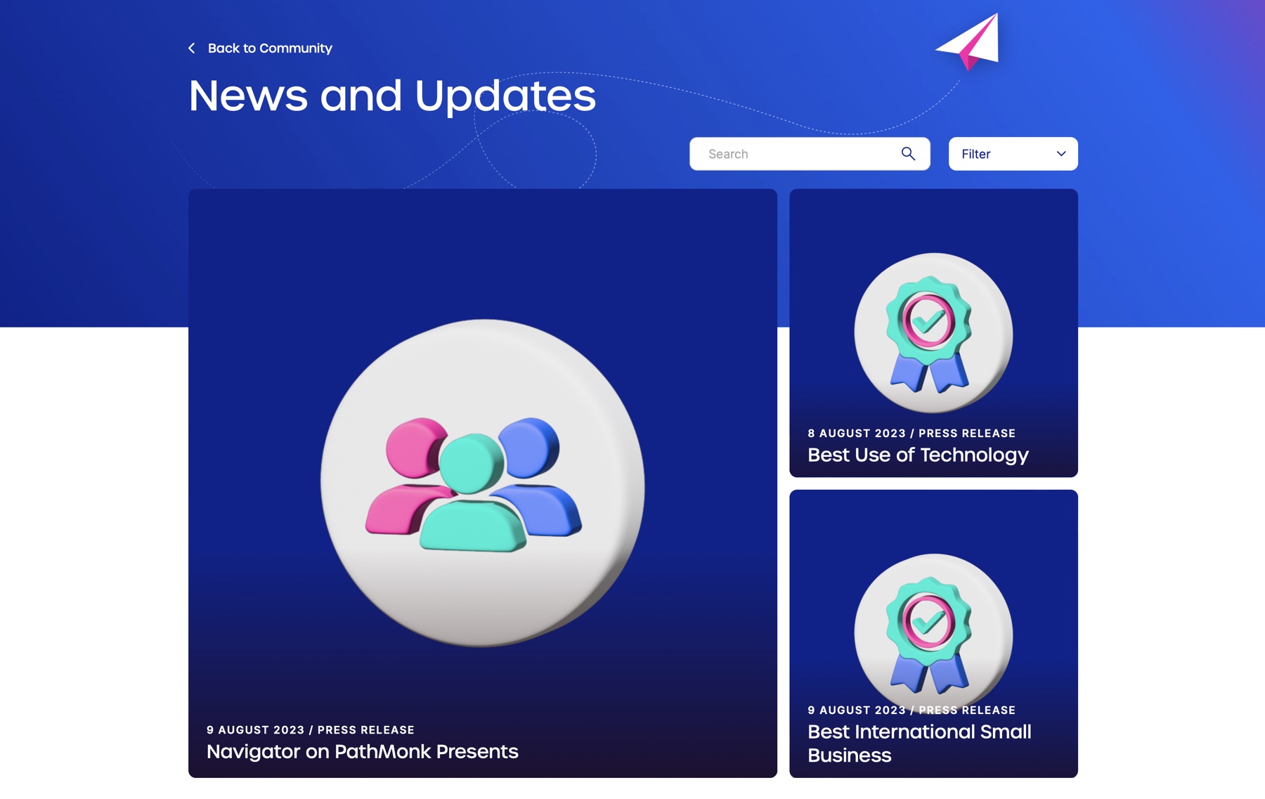 Flexible news page tiles