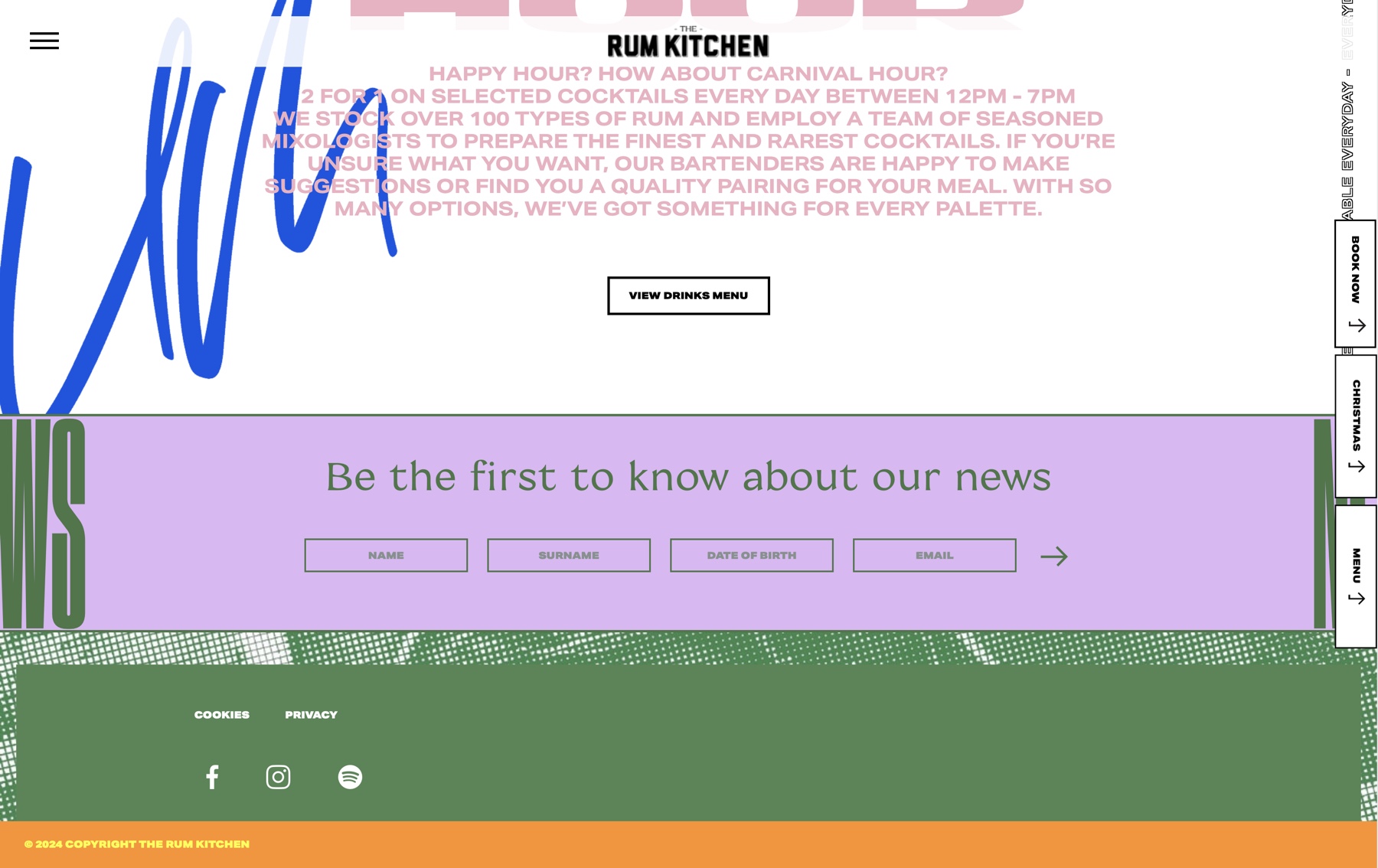Email subscription form connected to third-party marketing system