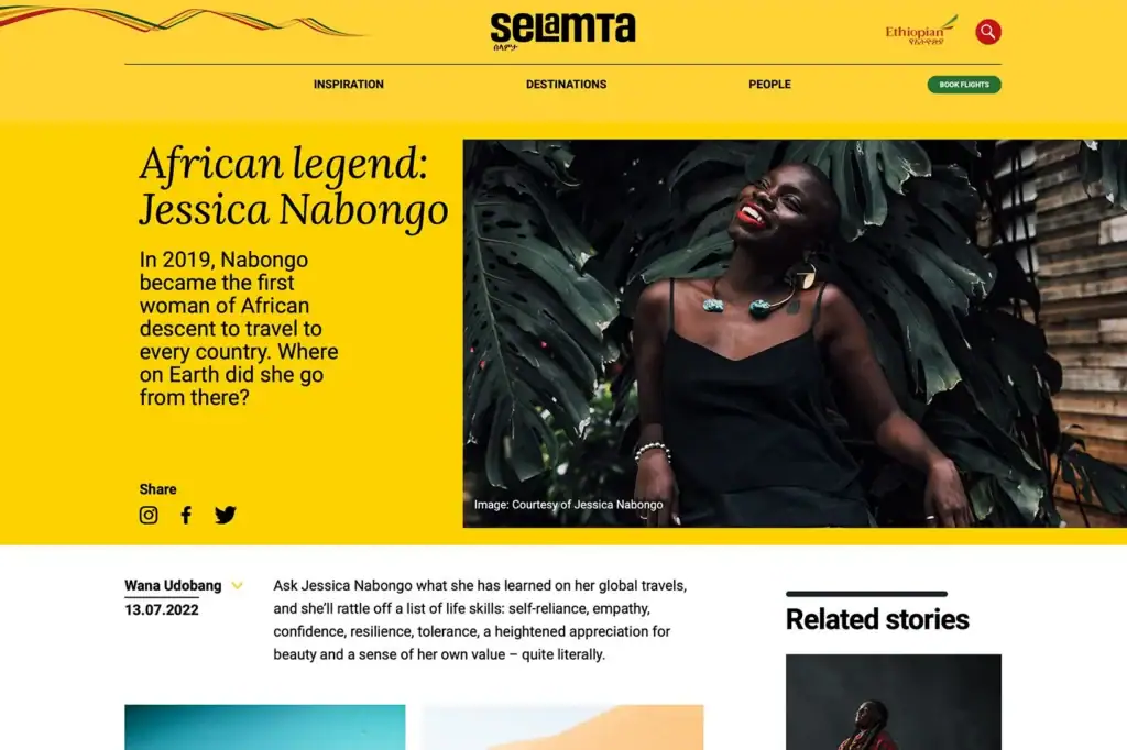 Ethiopian Airlines WordPress website