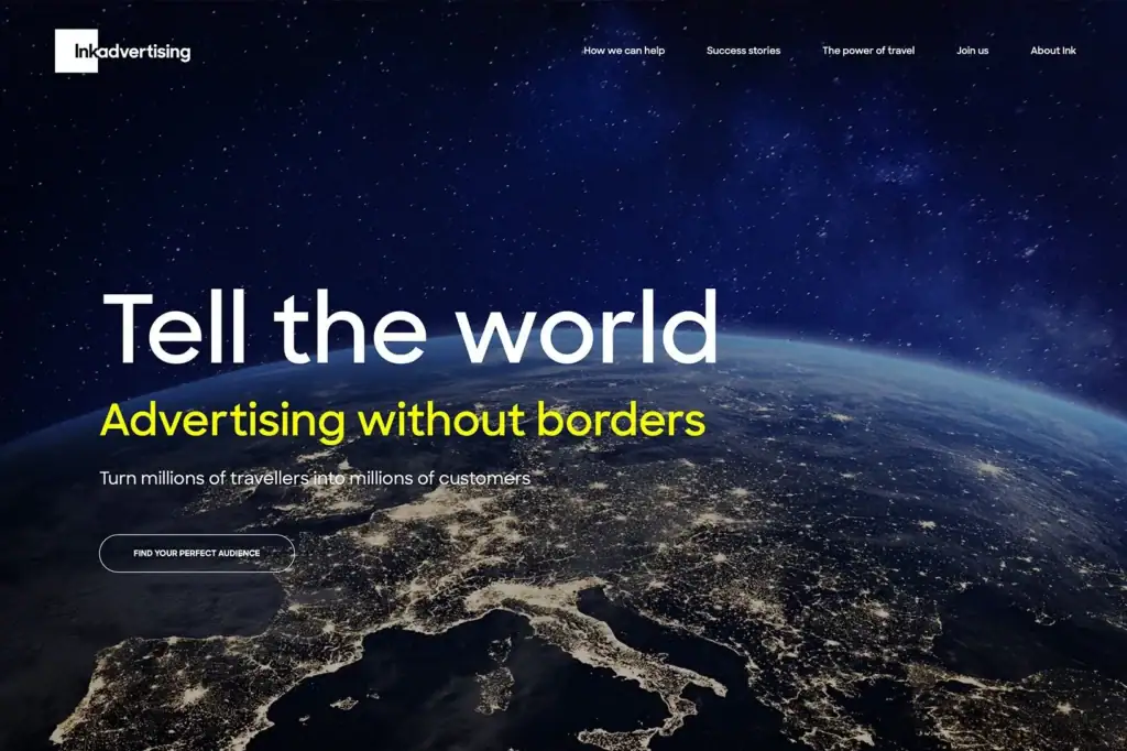 Ink Advertising WordPress website