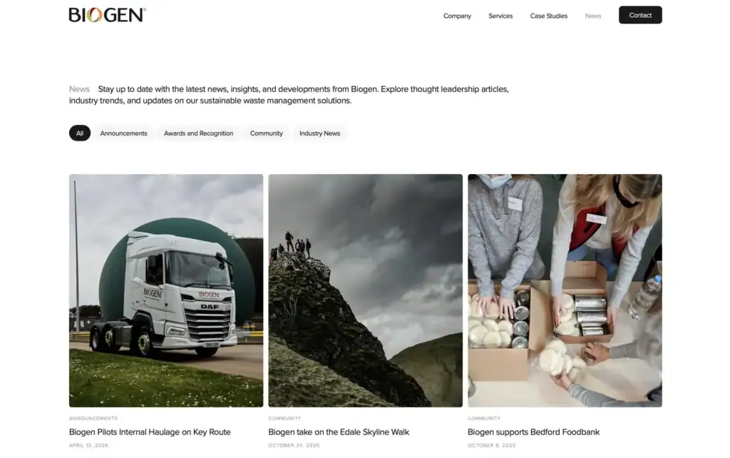 Biogen news page