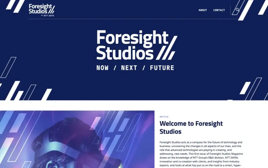 Foresight animated video hero background
