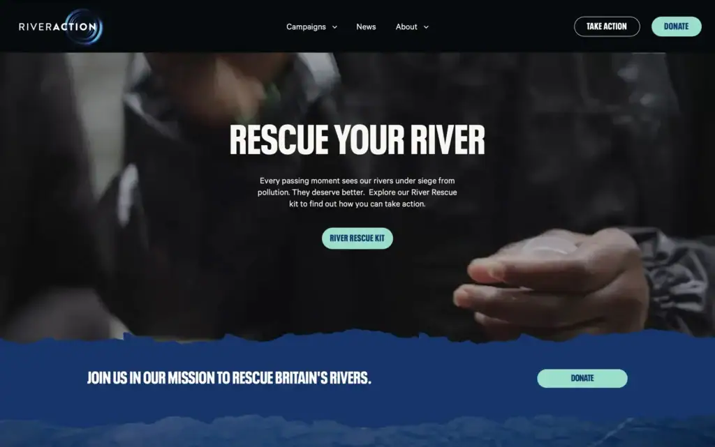 River Action River Rescue Kit CTA with video background