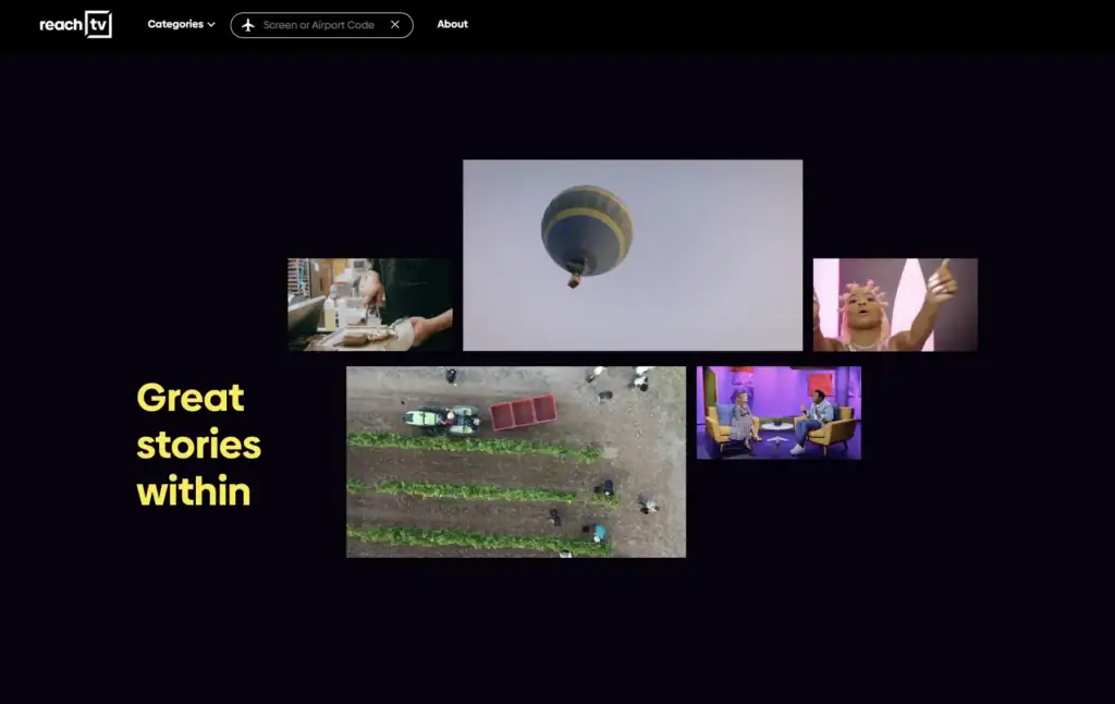 ReachTV featured masonry video showcase