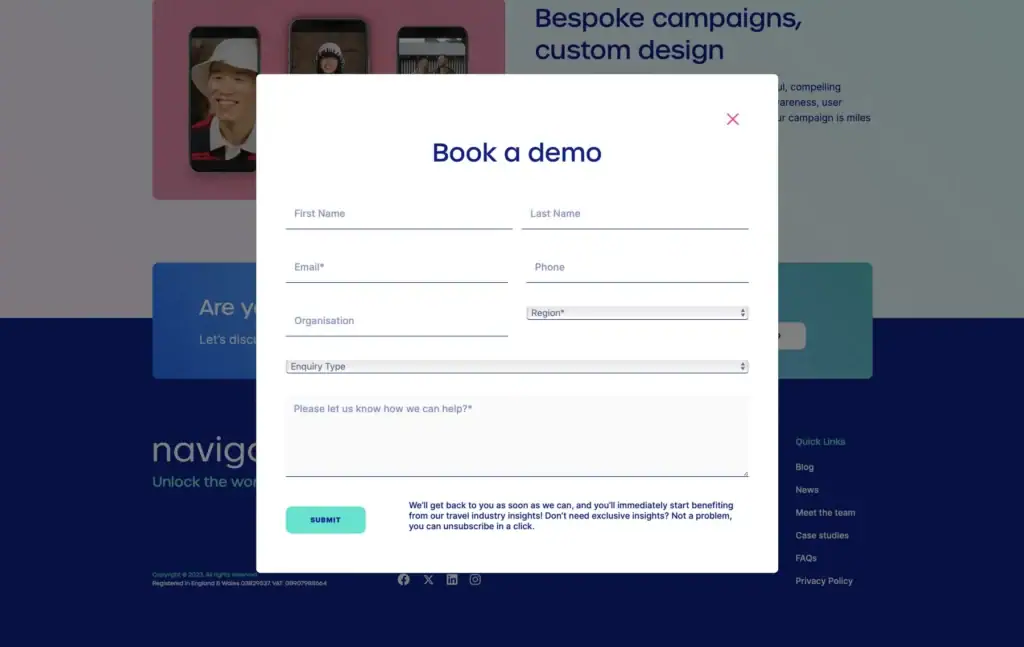 Sales Navigator HubSpot integrated contact forms