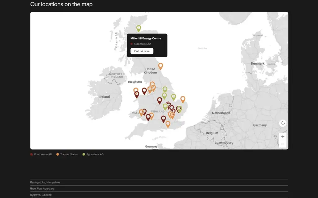Biogen interactive locations map