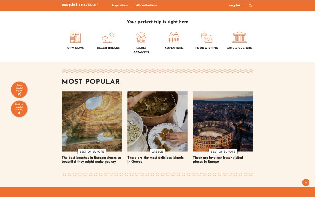 Travel Blog WordPress Website for airlines